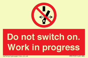 Do not switch on. Work in progress